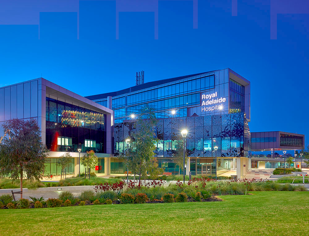 night view of Royal Adelaide Hospital by KD Building Certifiers Adelaide